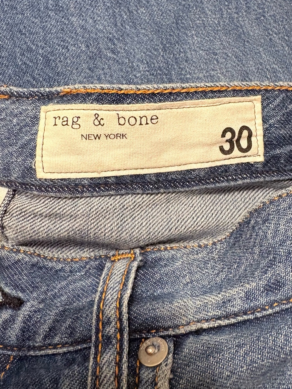 rag & bone Sofie Featherweight Ultra Wide‑Leg Raw Hem Jeans 30 in Otto - Picture 8 of 9